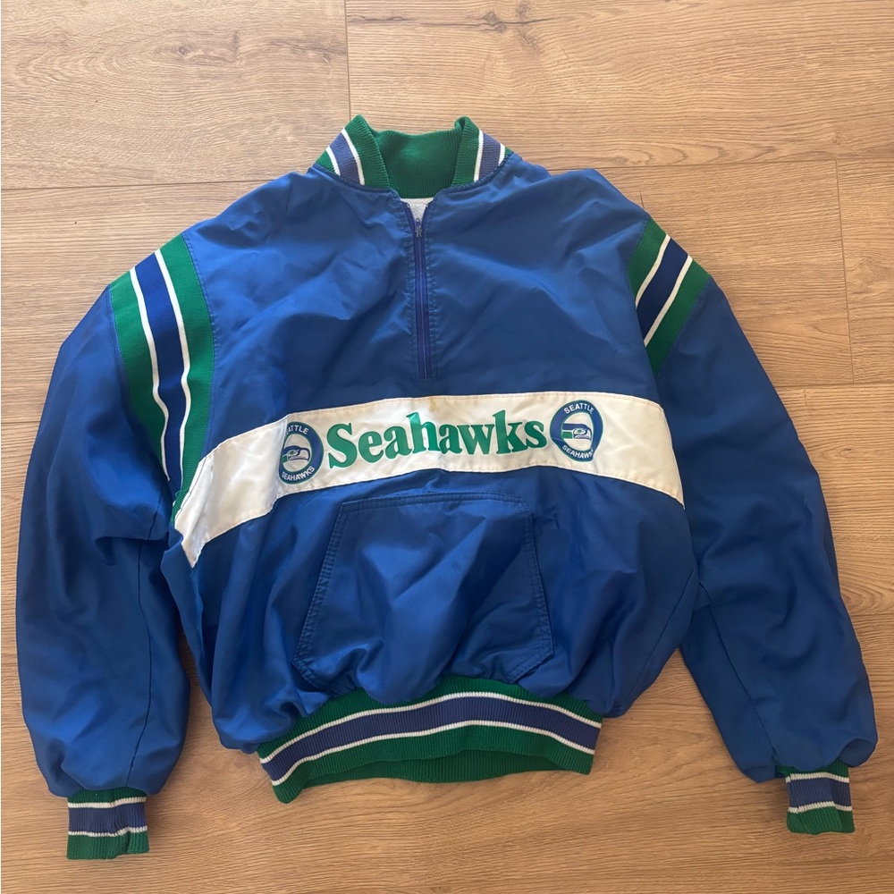 Blue and Green Seahawks Jacket